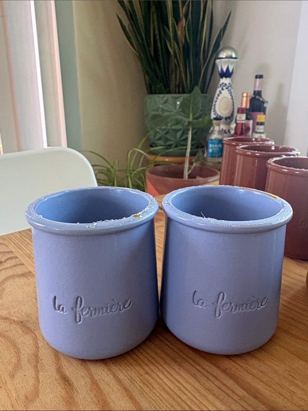 La Fermière Ceramic Storage Jars - Blue, Brown, and Green - Picture 3 of 5